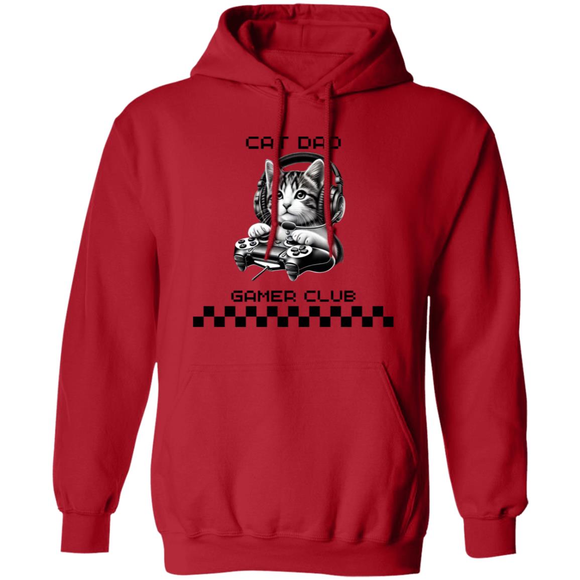 Cat Dad Gamer Club Pullover Hoodie