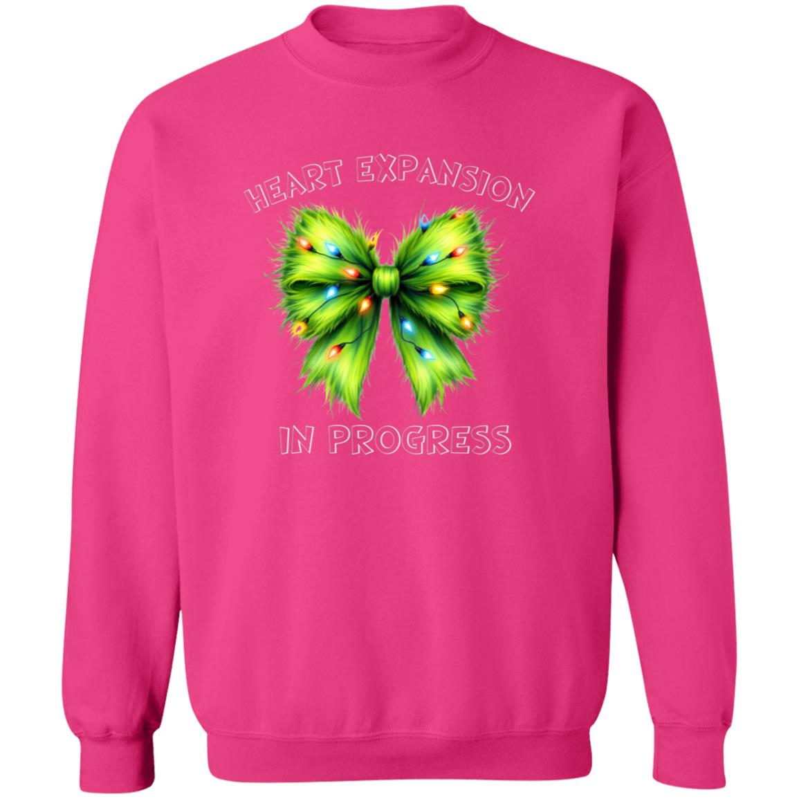 Christmas Meanie Heart Expansion in Progress Crewneck Pullover Sweatshirt