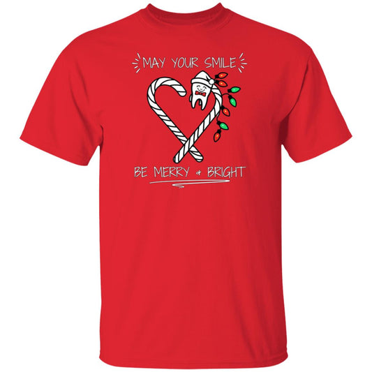 May Your Smile Be Merry & Bright Tooth Dentist Christmas T-Shirt