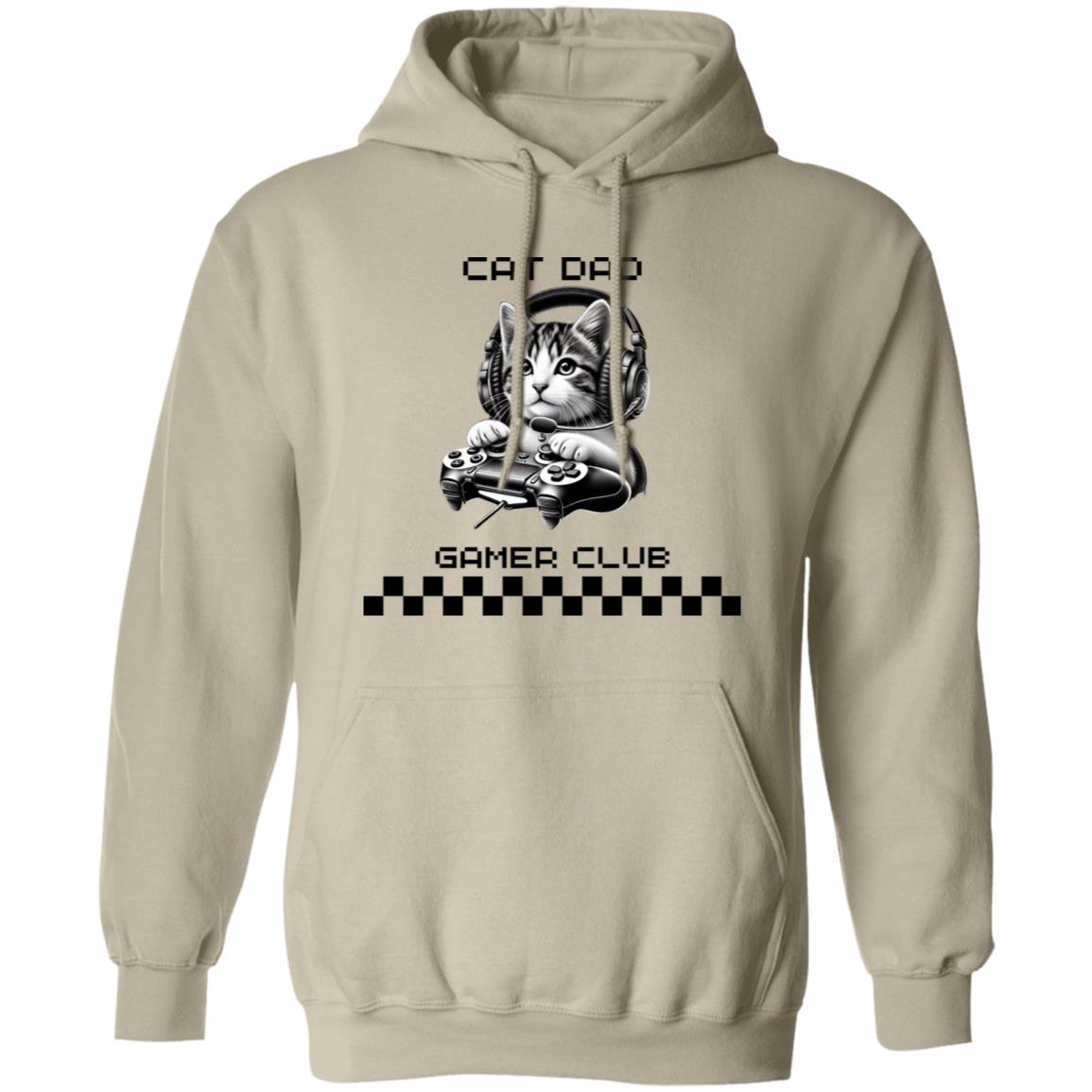 Cat Dad Gamer Club Pullover Hoodie