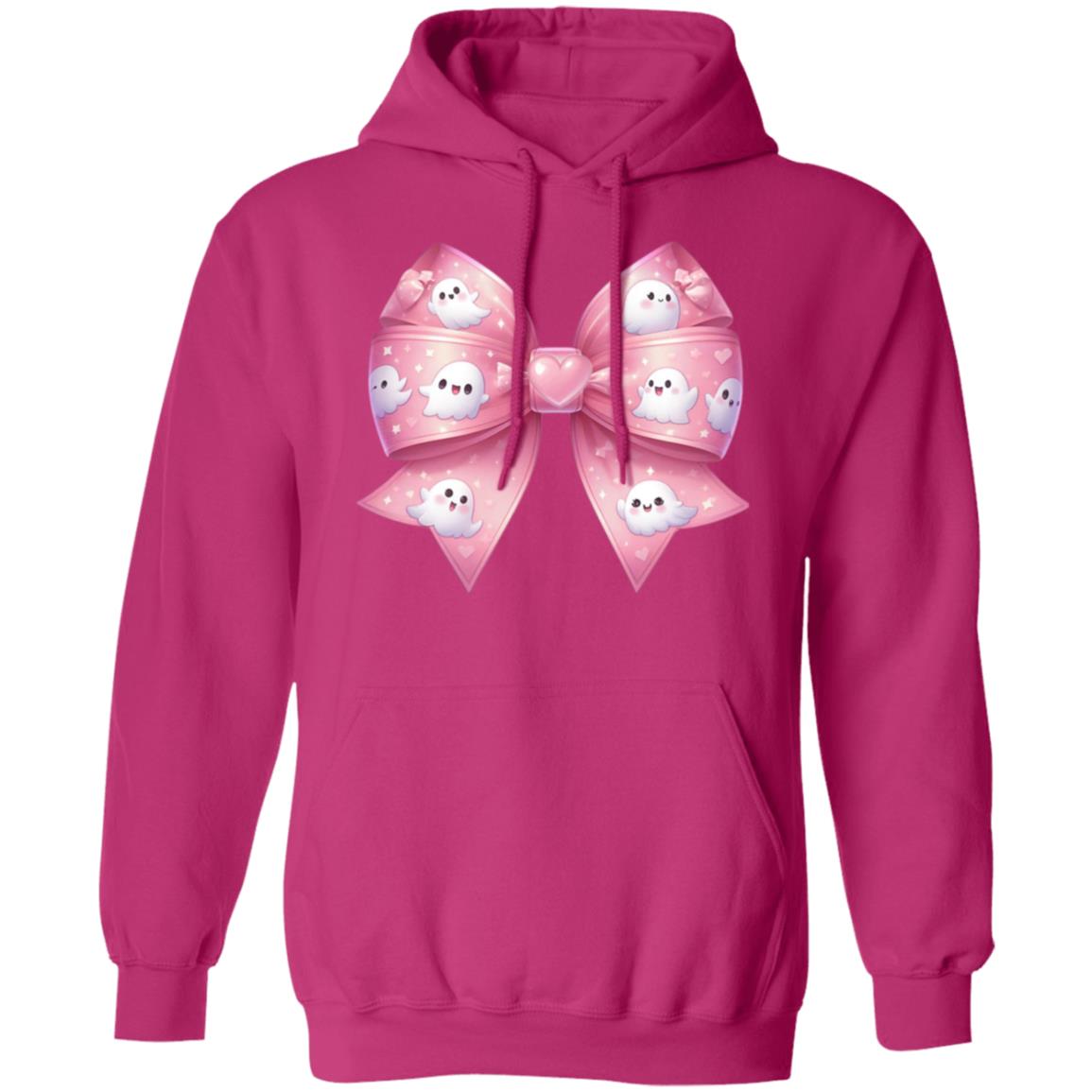 Ghost Croquette Pink Bow Pullover Hoodie