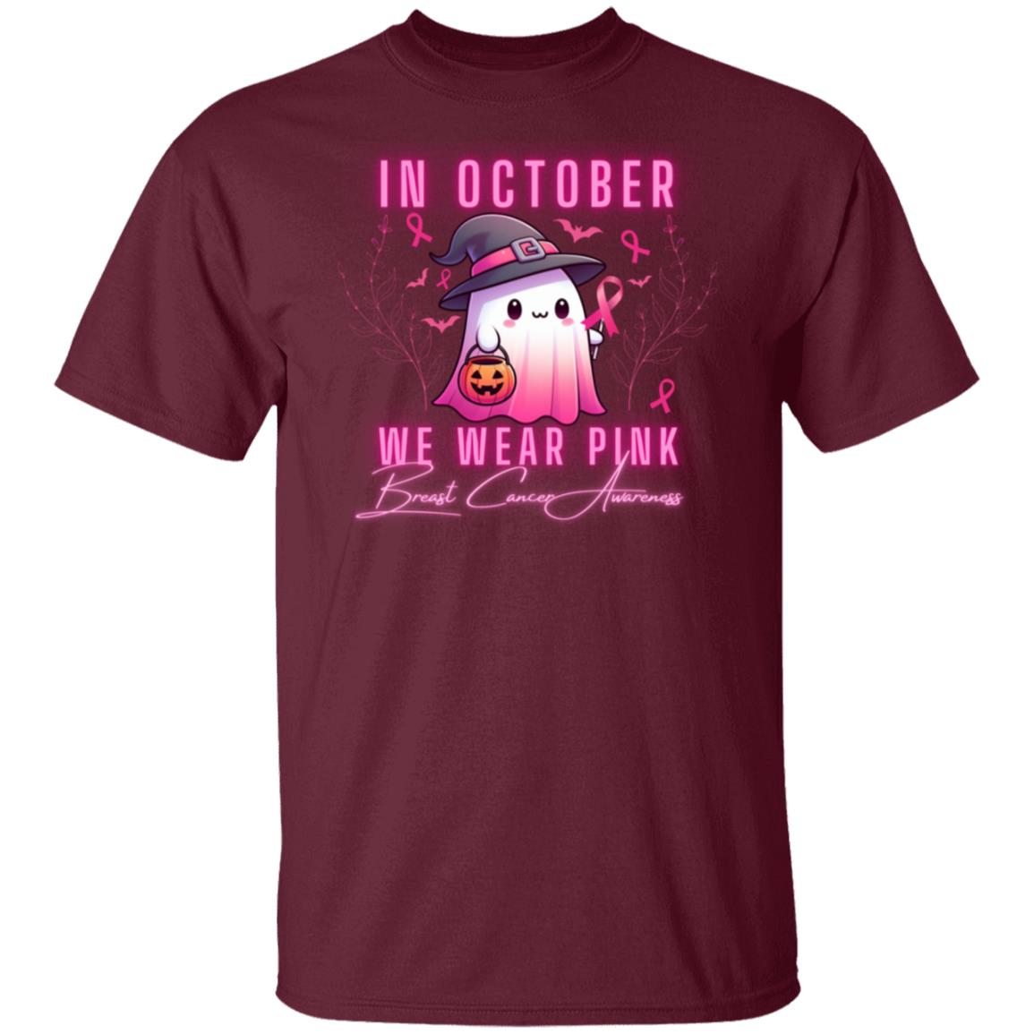 Breast Cancer Awareness Ghost T-Shirt