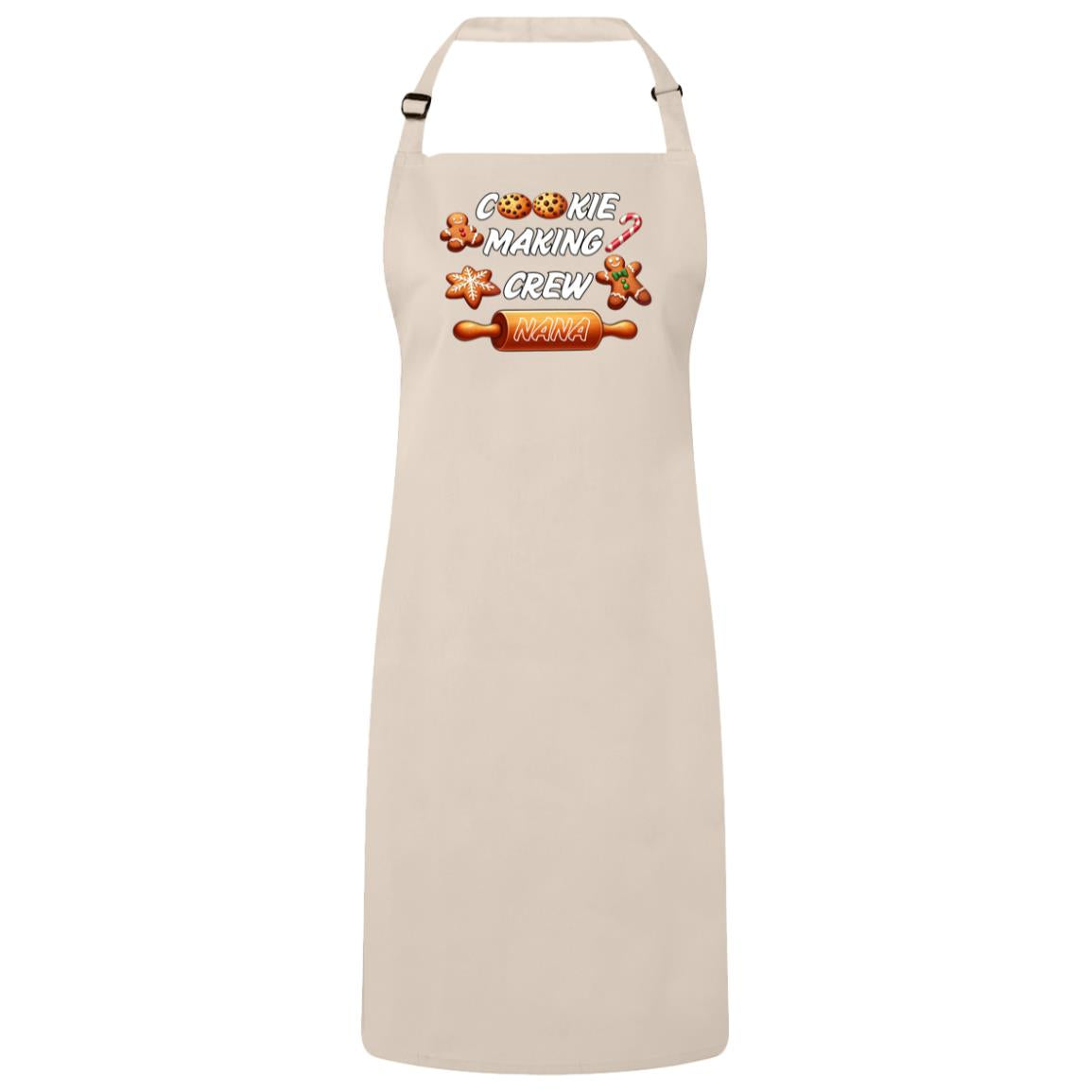 Christmas cookie making crew (Nana) Sustainable Unisex Bib Apron