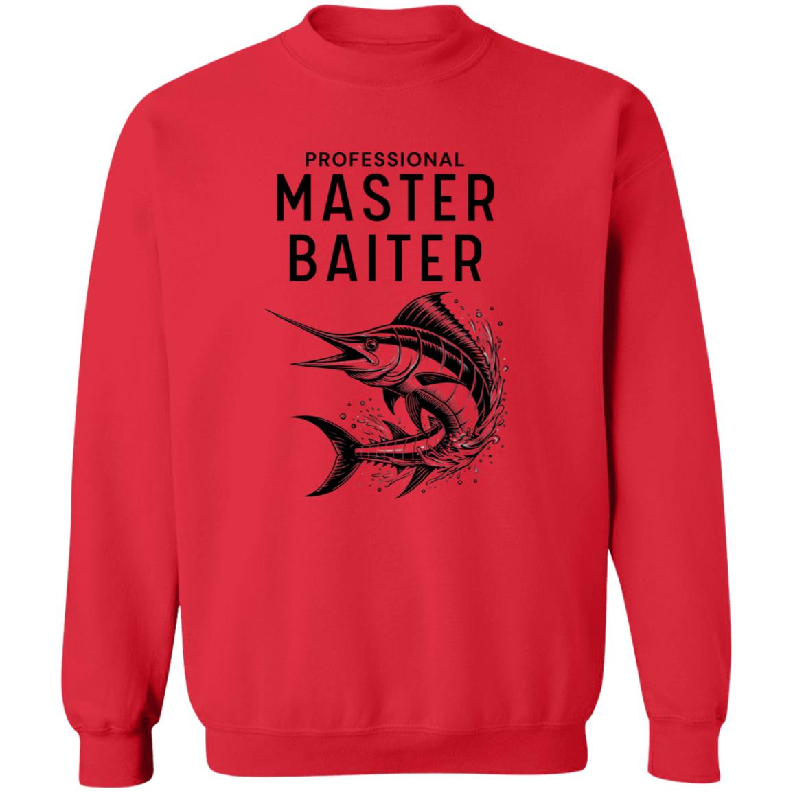 Professional Master Baiter Funny Fishing Crewneck Pullover Sweatshirt