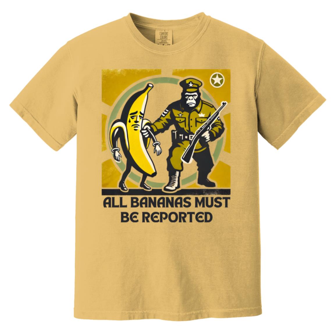 All Bananas Must Be Reported Heavyweight T-Shirt