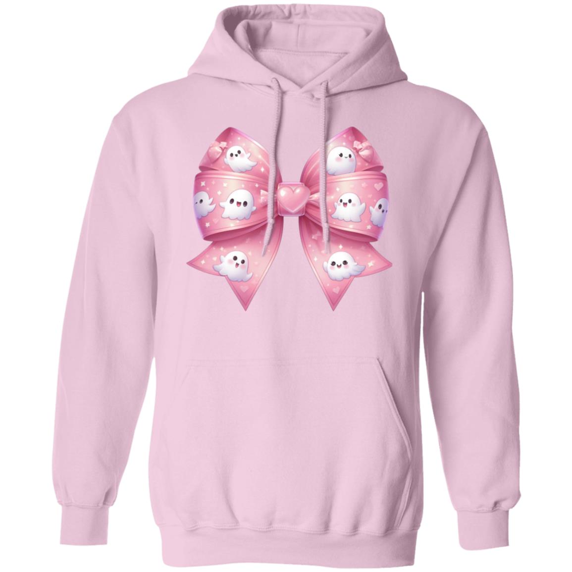 Ghost Croquette Pink Bow Pullover Hoodie