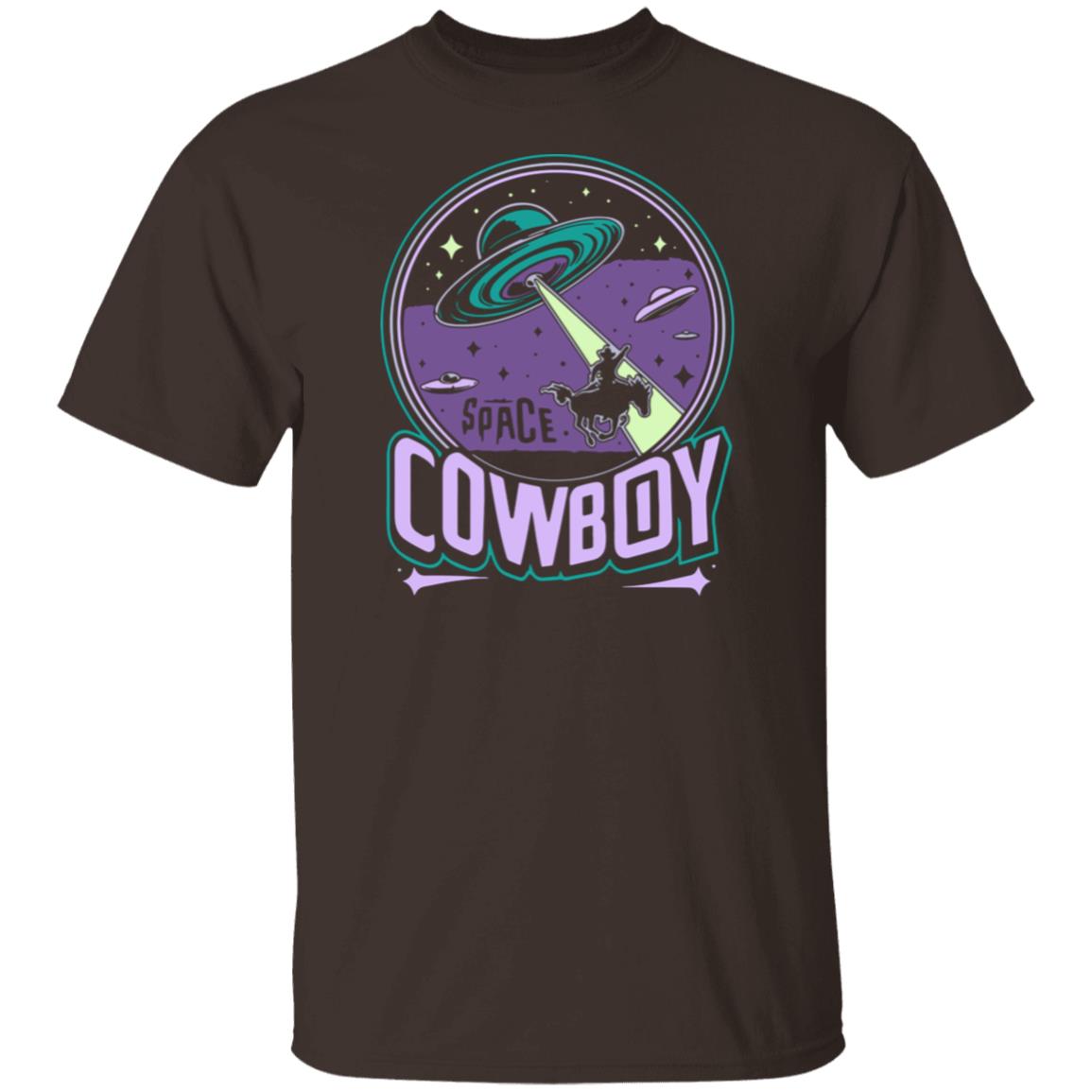 Space Cowboy UFO Alien Purple T-Shirt