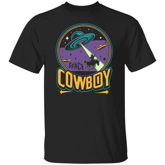 Space Cowboy UFO Alien Orange T-Shirt