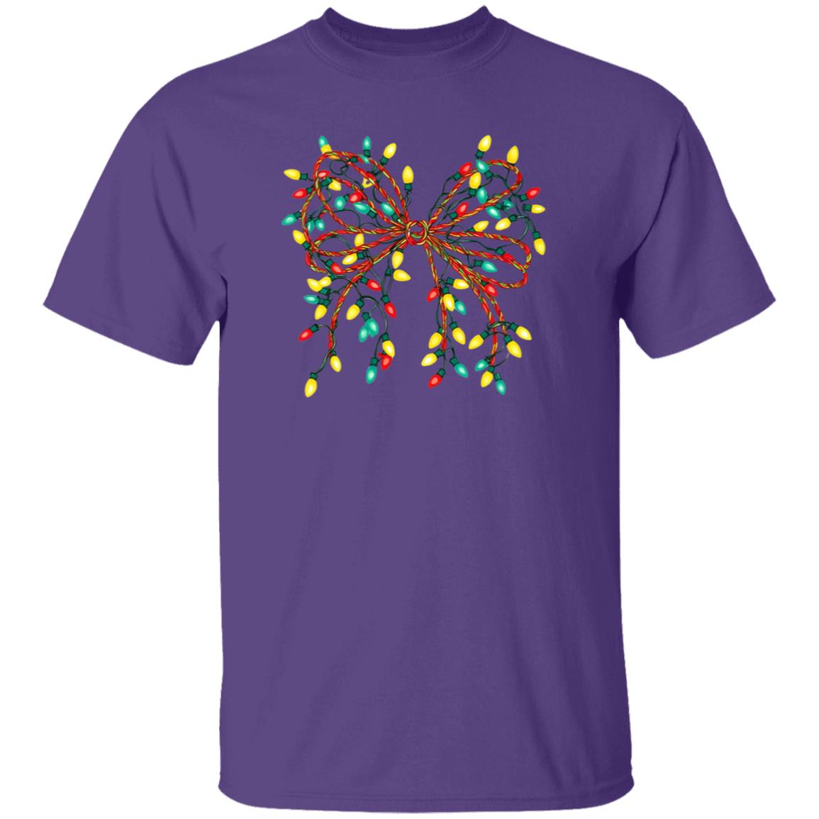 Coquette Bow Christmas Lights T-Shirt