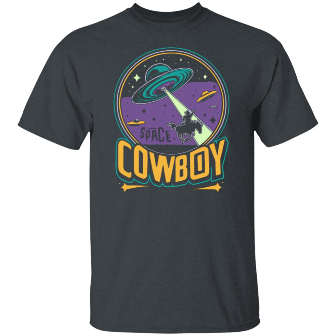 Space Cowboy UFO Alien Orange T-Shirt