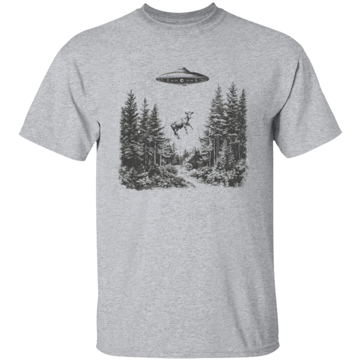 UFO / UAP Cow Forest Abduction T-Shirt