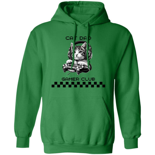 Cat Dad Gamer Club Pullover Hoodie