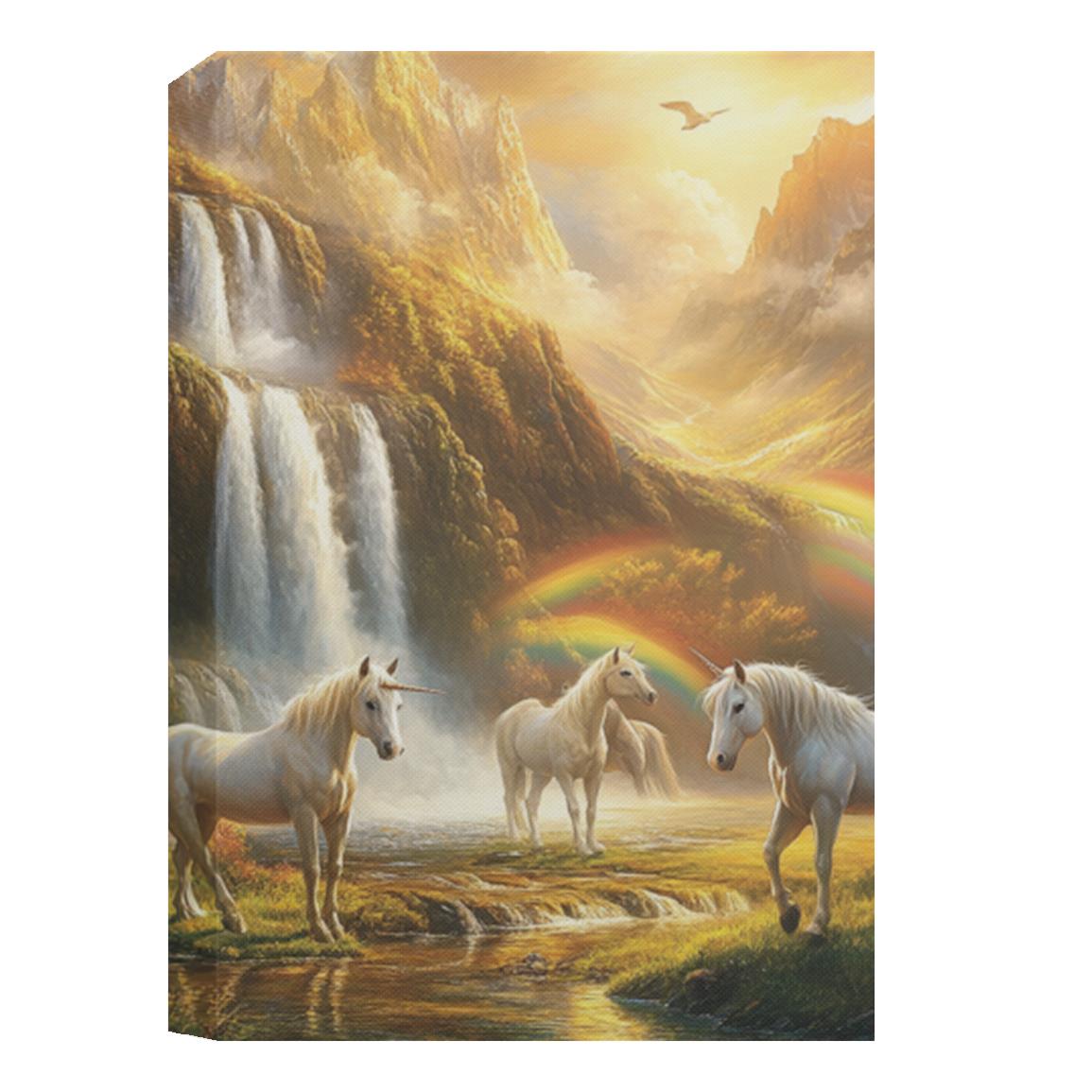 Unicorn Mystic Meadows Deluxe Portrait Canvas 1.5in Frame