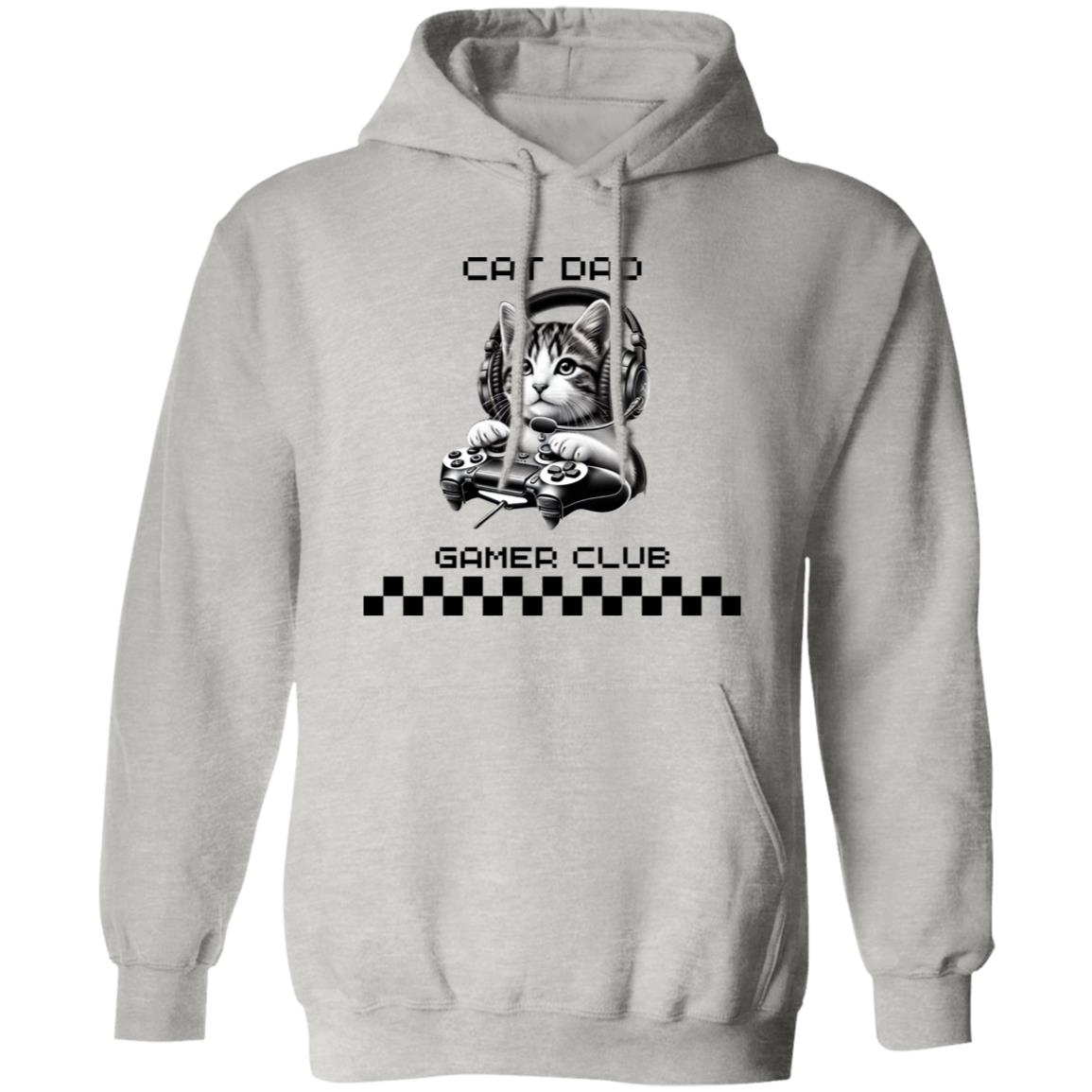 Cat Dad Gamer Club Pullover Hoodie