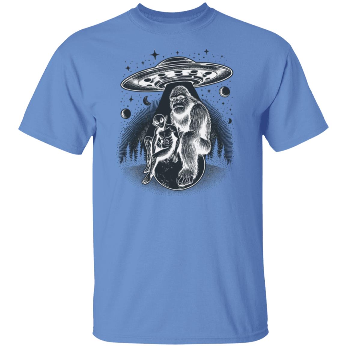 Bigfoot Meets Alien UFO T-Shirt