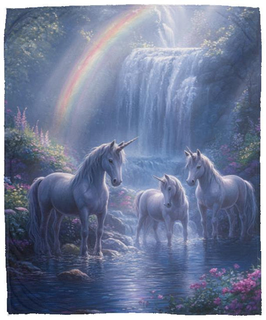 Unicorn Plush Fleece Blanket - 50x60