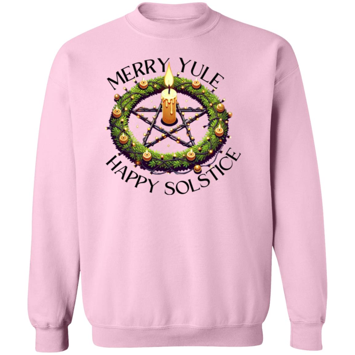 Merry Yule Happy Solstice Crewneck Pullover Sweatshirt