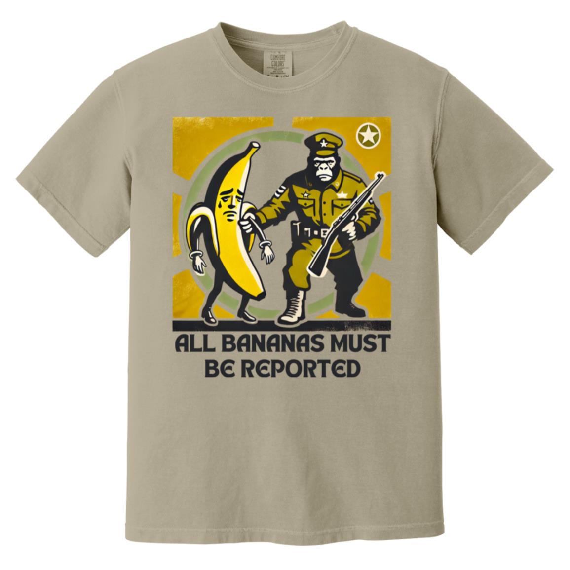 All Bananas Must Be Reported Heavyweight T-Shirt