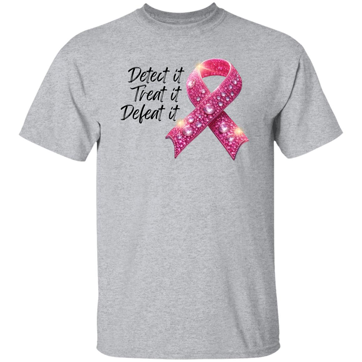 Detect it Treat it Defeat it Breast Cancer Awareness T-Shirt