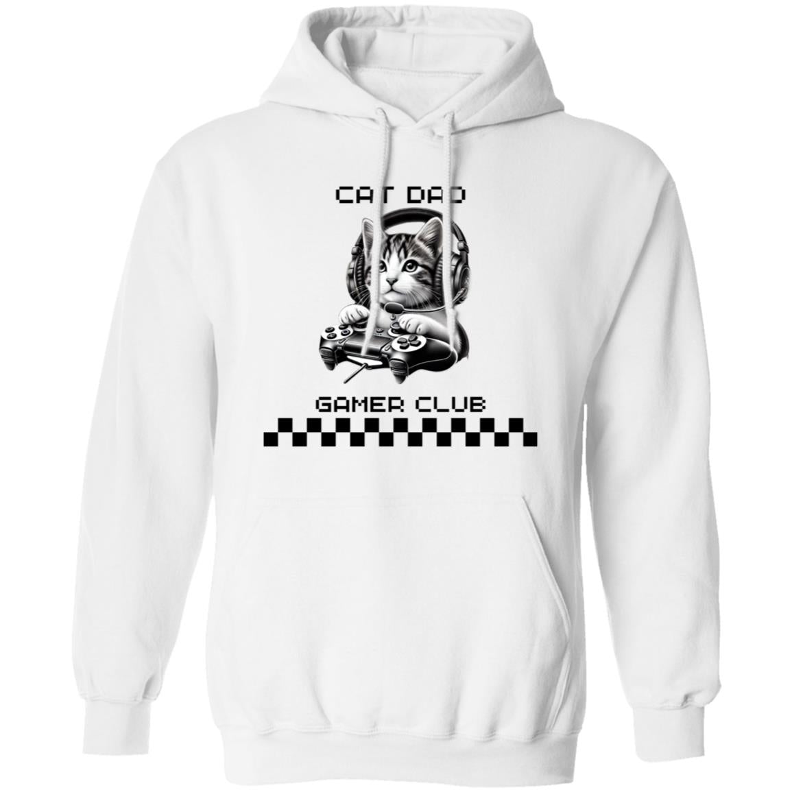 Cat Dad Gamer Club Pullover Hoodie