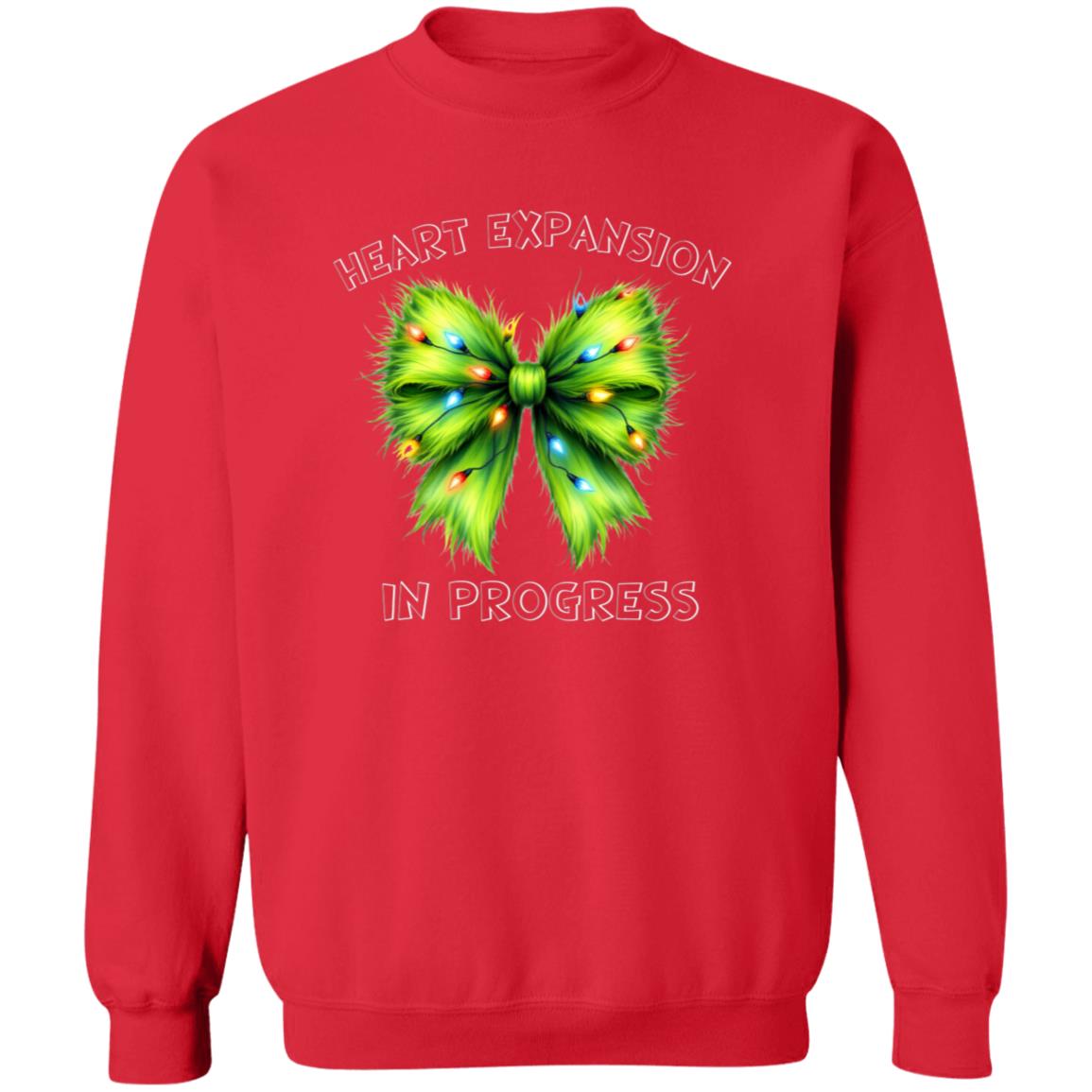 Christmas Meanie Heart Expansion in Progress Crewneck Pullover Sweatshirt