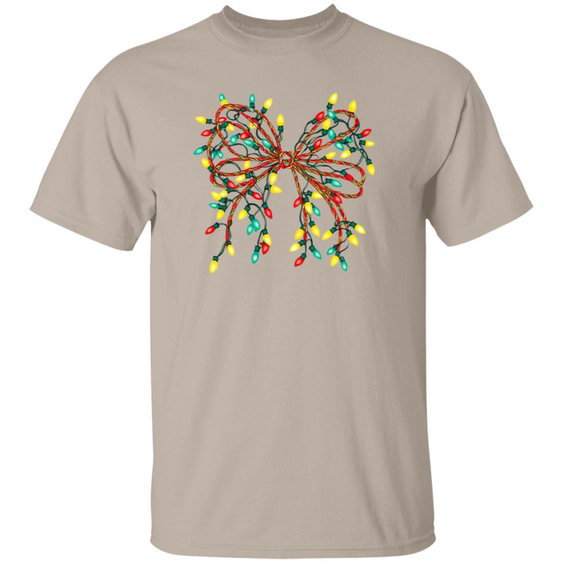 Coquette Bow Christmas Lights T-Shirt