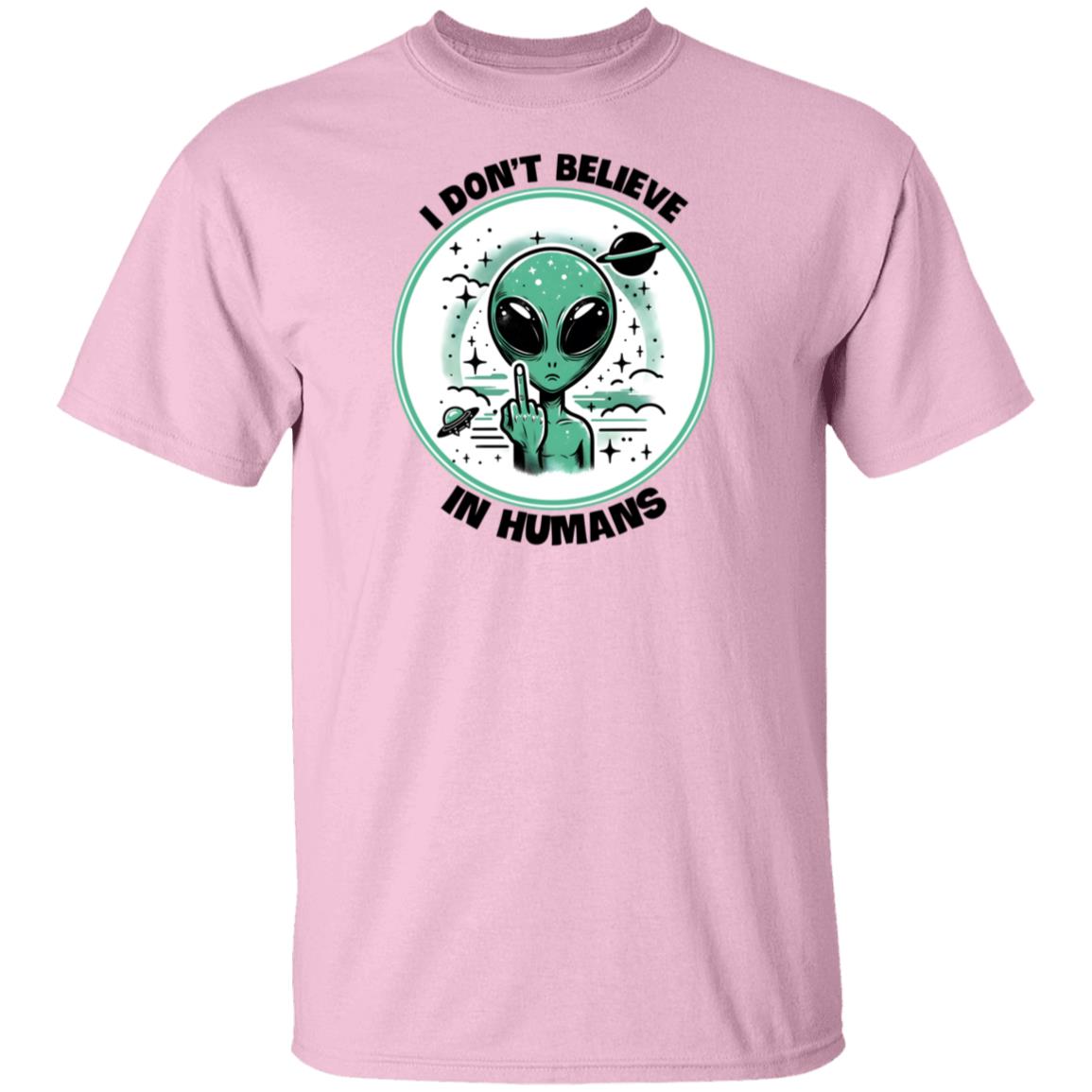 I Don't Believe In Humans Alien Saturn T-Shirt