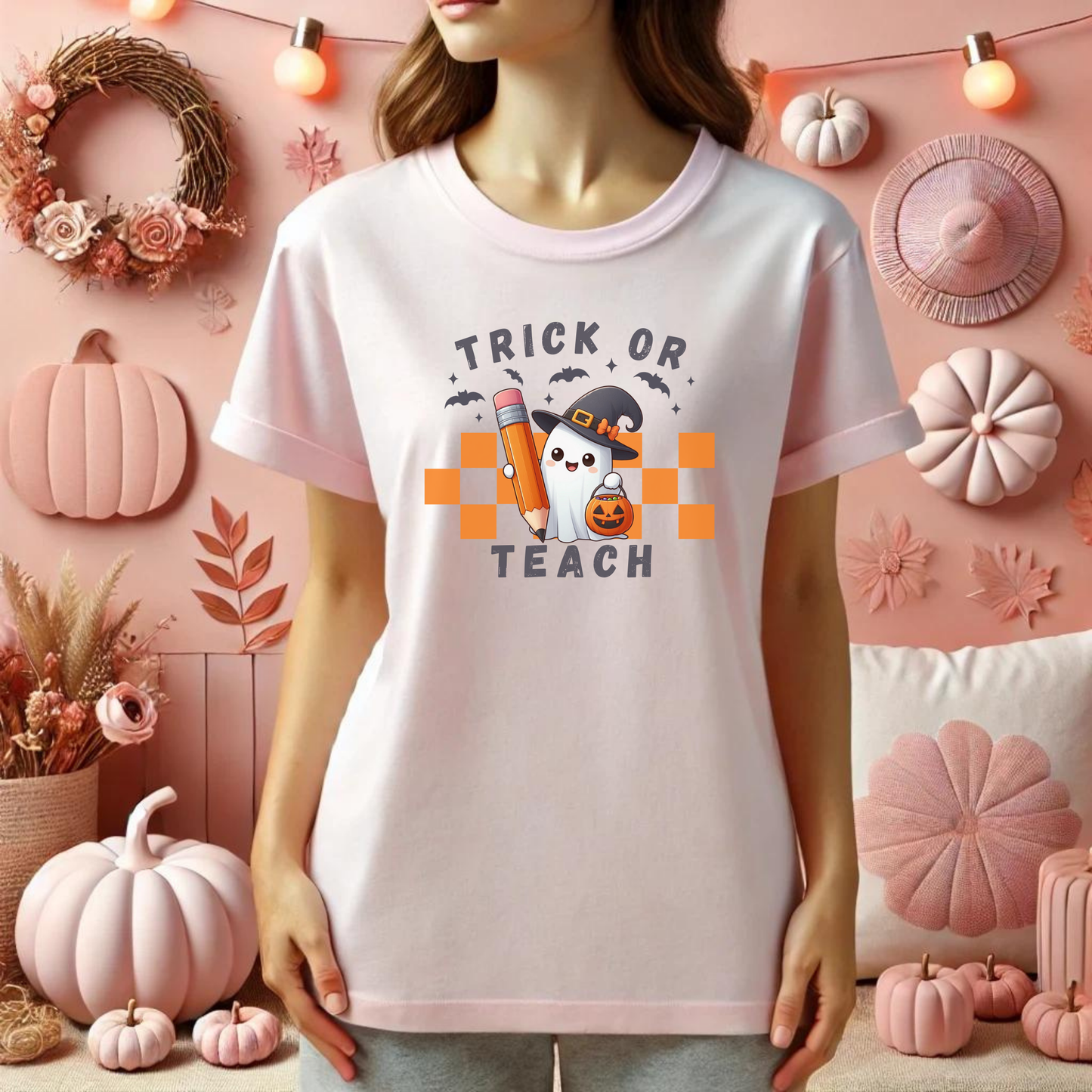 Trick or Teach Halloween Teacher T-Shirt