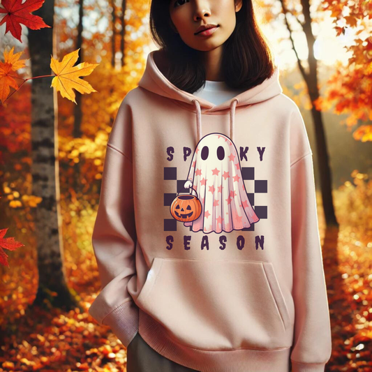 Spooky Season Ghost Halloween Pullover Hoodie