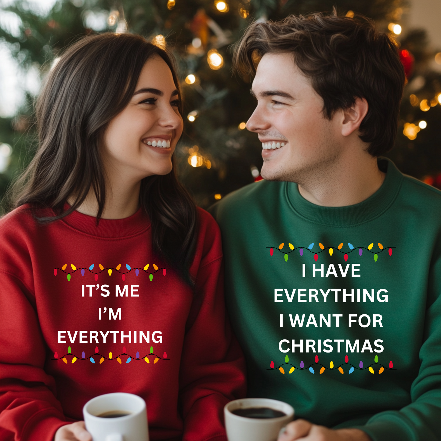 Couple- I Have Everything I Want For Christmas Crewneck Pullover Sweatshirt